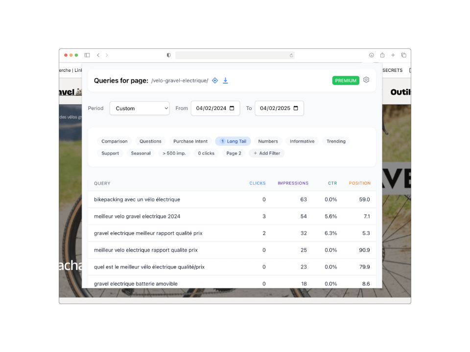 Analyse des mots-clés avec Query Scout